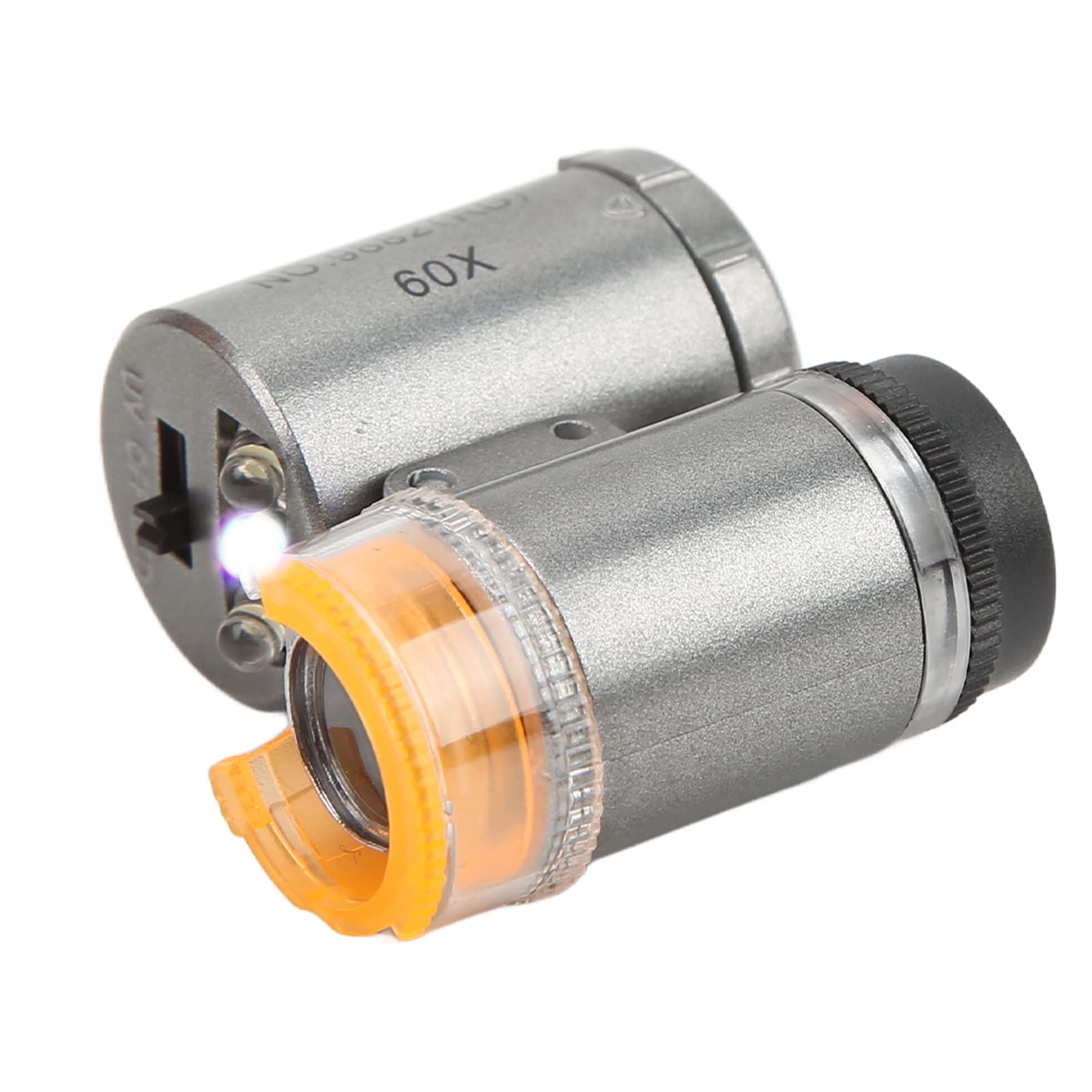 Mini Microscope, 60X Portable Handheld Usb Microscope Camera, Telescopic Design, Wide Irradiation Range(9882(Rd) Silver)